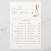 Zou ze liever Pearls Vrijgezellenfeest spel (Voorkant)