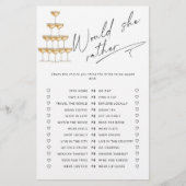 Zou ze liever Prosecco Vrijgezellenfeest spel (Voorkant)