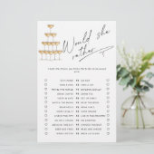 Zou ze liever Prosecco Vrijgezellenfeest spel (Staand voorkant)