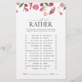 Zou ze liever roze bloemen Vrijgezellenfeest spel (Voorkant)