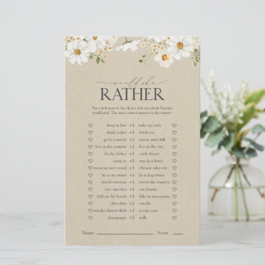 Zou ze liever rustieke Daisy Vrijgezellenfeest spe (Staand voorkant)