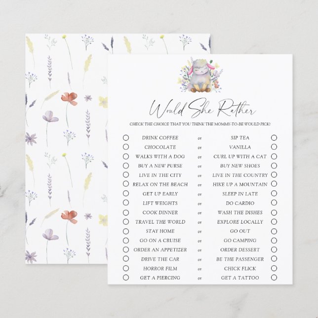 Zou ze liever spelen - Baby Lamb (Voorkant / Achterkant)