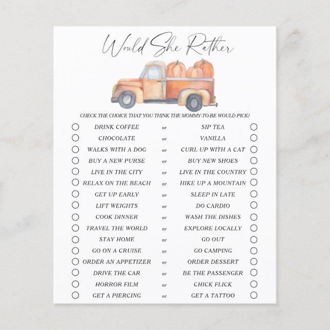 Zou ze liever spelen - Pompoen vrachtwagen (Voorkant)