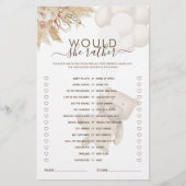 Zou ze liever Teddy Bear Baby shower Game hebben? (Voorkant)