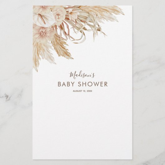 Zou ze liever Teddy Bear Baby shower Game hebben? (Achterkant)