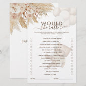 Zou ze liever Teddy Bear Baby shower Game hebben? (Voorkant / Achterkant)