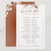 Zou ze liever Terracotta Floral Bridal Game willen (Voorkant / Achterkant)