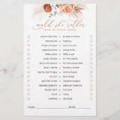 Zou ze liever Terracotta Floral Bridal Game willen (Voorkant)