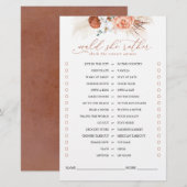 Zou ze liever Terracotta Floral Bridal Game willen (Voorkant / Achterkant)