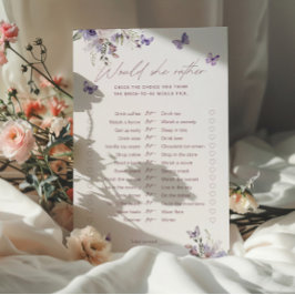 Zou ze liever vlinder Vrijgezellenfeest spel Kaart