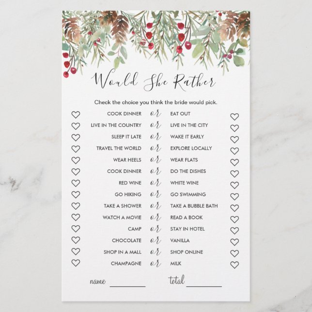 Zou ze liever Vrijgezellenfeest gamen, winterpine? (Voorkant)