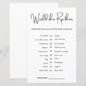 Zou ze liever Vrijgezellenfeest spel (Voorkant / Achterkant)