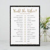 Zou ze liever Vrijgezellenfeest spelen? Kaart (Staand voorkant)