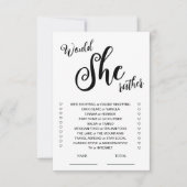 Zou ze liever Vrijgezellenfeest spelen? Kaart (Voorkant)