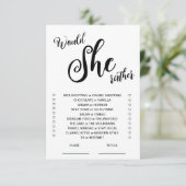 Zou ze liever Vrijgezellenfeest spelen? Kaart (Staand voorkant)