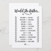 Zou ze liever Vrijgezellenfeest spelen? Programmakaart (Voorkant / Achterkant)