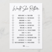 Zou ze liever Vrijgezellenfeest spelen? Programmakaart (Voorkant)