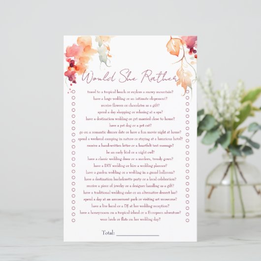 Zou ze liever wijnmakerij vrijgezellenfeest spel (Staand voorkant)