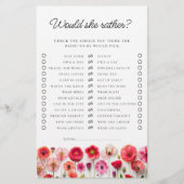 Zou ze liever wilde bloem Vrijgezellenfeest spel (Voorkant)