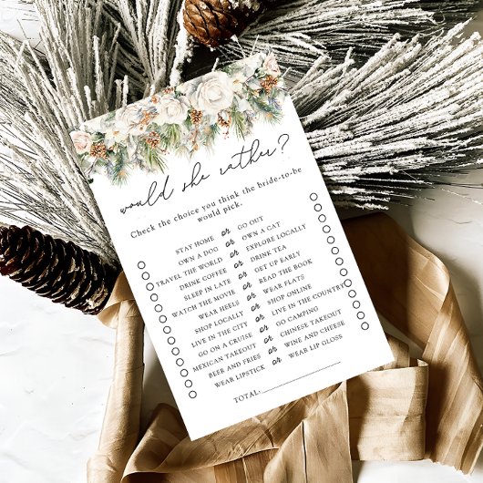 Zou ze liever winter bloemenspel Vrijgezellenfeest