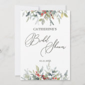 Zou ze liever winterbessen gebladerte bruidsspel kaart (Achterkant)