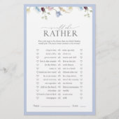 Zou Zij Eerder Stof Blauw Wilde Bloem Shower Spel (Voorkant)