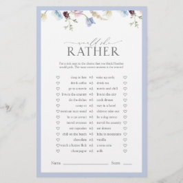 Zou Zij Eerder Stof Blauw Wilde Bloem Shower Spel