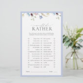 Zou Zij Eerder Stof Blauw Wilde Bloem Shower Spel (Staand voorkant)