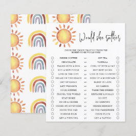 Zou zij liever - baby shower spel