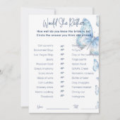 Zou zij liever bruidsfeest spel blauwe vlinder (Voorkant)