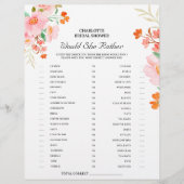 Zou zij liever Bruidsfeest spel Bloemen Flyer (Voorkant)