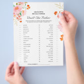 Zou zij liever Bruidsfeest spel Bloemstuk Flyer (Hand)