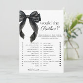 Zou zij liever bruidsfeest spelkaart met strik kaart (Staand voorkant)