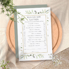 Zou zij liever Bruidsfeest Theepartij spel