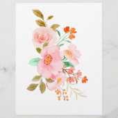 Zou zij liever Bruidsjurk Shower Game Bloemen Flyer (Achterkant)