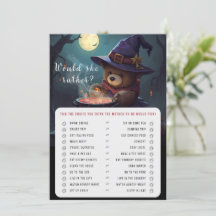 Zou Zij Liever Halloween Baby Shower Spel