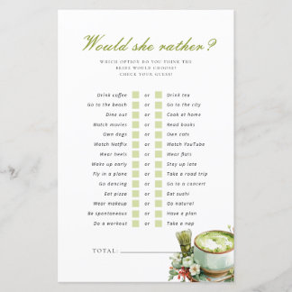 Zou Zij Liever Perfect Matcha Bruiloftsspel