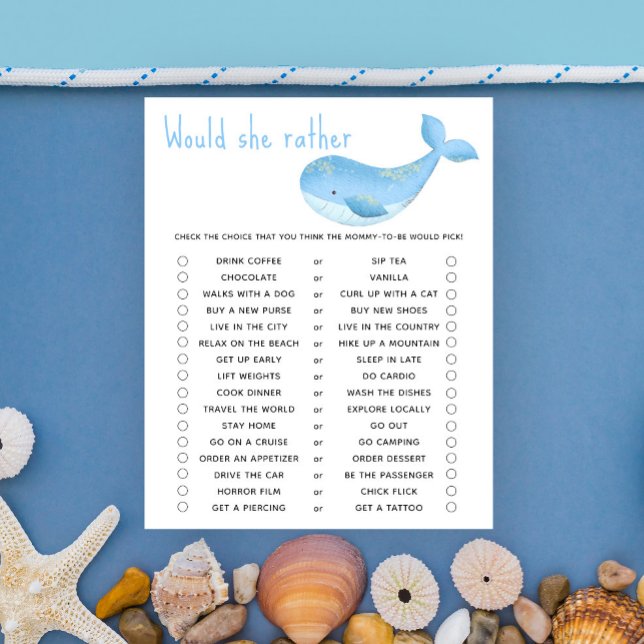 Zou zij liever - walvis babyshower spel (Creator heeft geüpload)