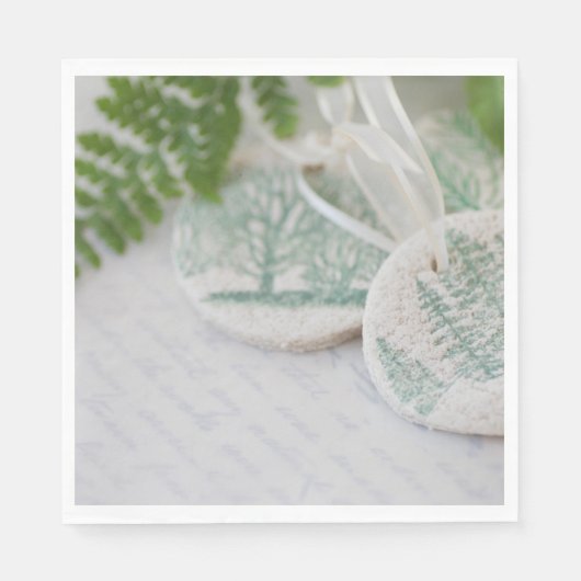 Zoudedeboomversieringen op  letters servet (Voorkant)