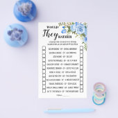 Zouden ze liever een blauw Vrijgezellenfeest game  Flyer (Enkel)