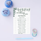 Zouden ze liever een Eucalyptus Shower Game-kaart Flyer (Enkel)