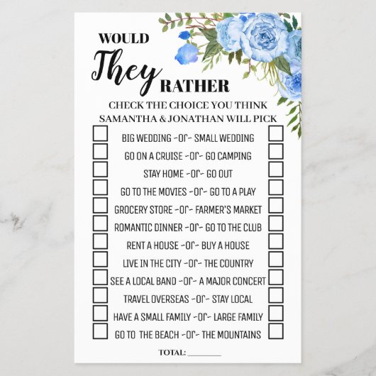 Zouden ze liever een spaanse douchespelkaart hebbe flyer (Voorkant)