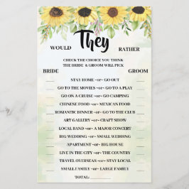 Zouden ze liever een zonnebloempitekaart hebben? flyer