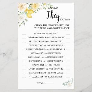 Zouden ze liever liemen en Rozen schoeisel Kaart? Flyer