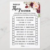 Zouden ze liever Marsala Flowers Shower-game gebru (Voorkant)