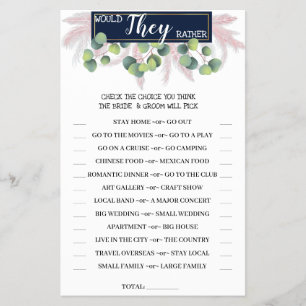 Zouden ze liever Pampas Grass Game-kaart hebben? Flyer