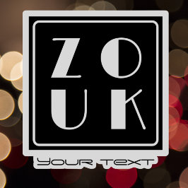 Zouk dance logo zwart vinyl sticker
