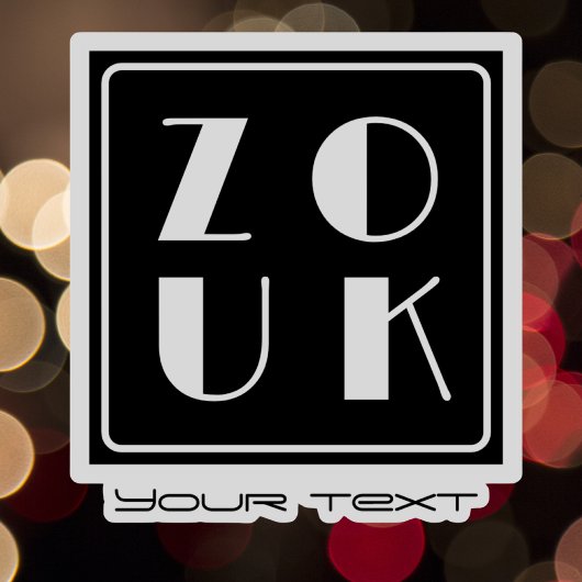 Zouk dance logo zwart vinyl sticker