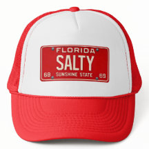 Zout 1969 | Rode Retro Florida Kentekenplaat Surfe