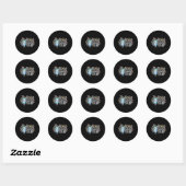 Zout-achtige normale zout- zurenziekte ronde sticker (Vel)